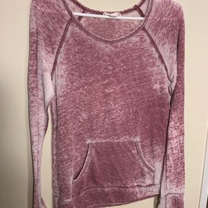 Distressed pink long sleeve